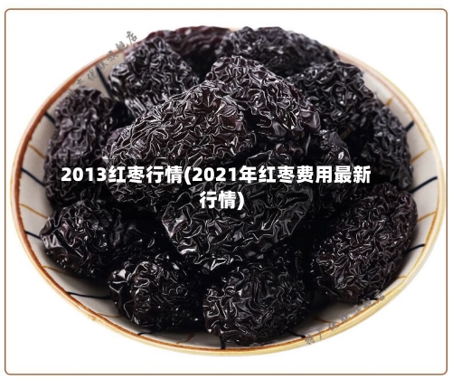 2013红枣行情(2021年红枣费用最新行情)