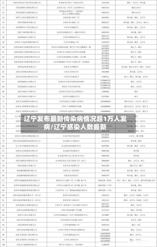 辽宁发布最新传染病情况超1万人发病/辽宁感染人数最新-第1张图片