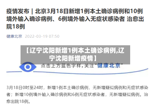 【辽宁沈阳新增1例本土确诊病例,辽宁沈阳新增疫情】-第1张图片