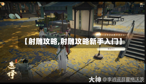 【射雕攻略,射雕攻略新手入门】-第1张图片
