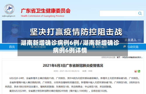 湖南新增确诊病例6例/湖南新增确诊病例6例详情-第1张图片