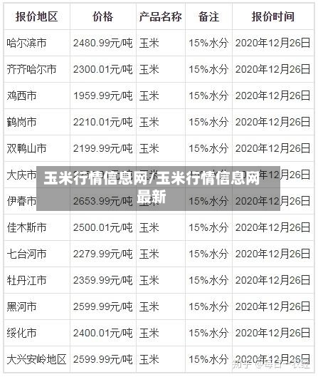 玉米行情信息网/玉米行情信息网最新-第1张图片