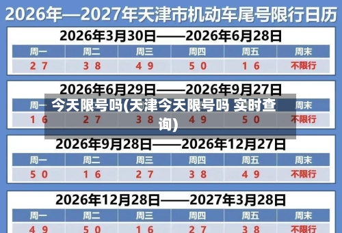 今天限号吗(天津今天限号吗 实时查询)-第1张图片