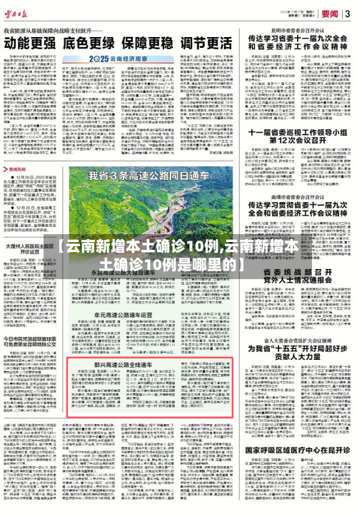 【云南新增本土确诊10例,云南新增本土确诊10例是哪里的】-第1张图片
