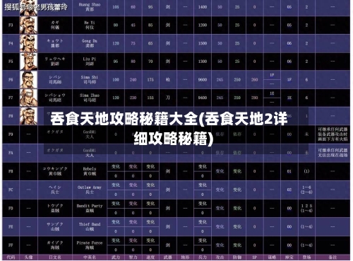 吞食天地攻略秘籍大全(吞食天地2详细攻略秘籍)-第1张图片