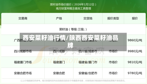 西安菜籽油行情/陕西西安菜籽油品牌-第1张图片