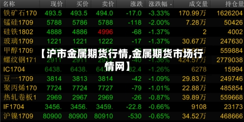 【沪市金属期货行情,金属期货市场行情网】-第1张图片