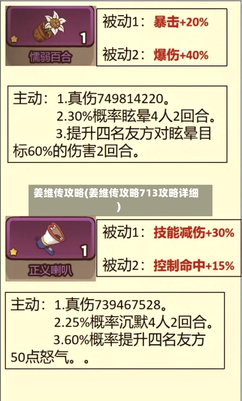姜维传攻略(姜维传攻略713攻略详细)-第1张图片