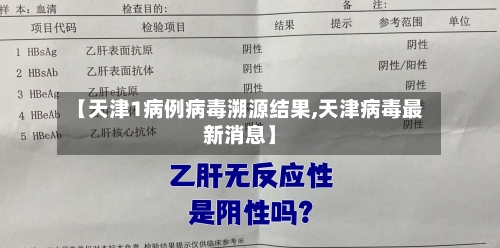 【天津1病例病毒溯源结果,天津病毒最新消息】-第1张图片