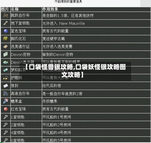 【口袋怪兽银攻略,口袋妖怪银攻略图文攻略】-第1张图片