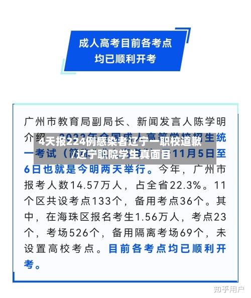 4天报224例感染者辽宁一职校道歉/辽宁职院学生真面目-第1张图片
