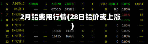 2月铅费用行情(28日铅价或上涨)-第1张图片