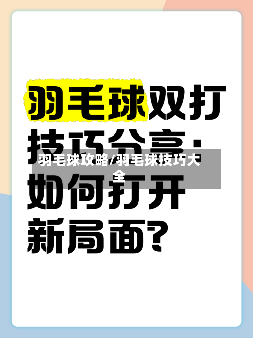 羽毛球攻略/羽毛球技巧大全-第2张图片