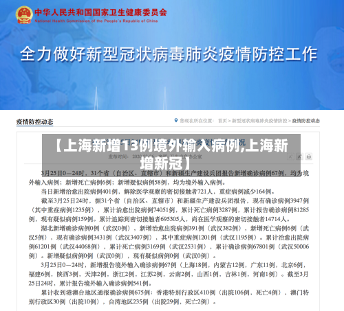 【上海新增13例境外输入病例,上海新增新冠】-第1张图片
