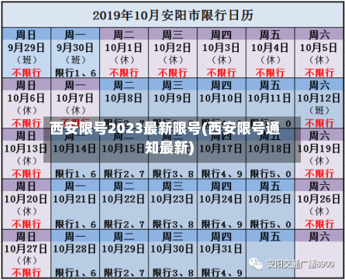 西安限号2023最新限号(西安限号通知最新)