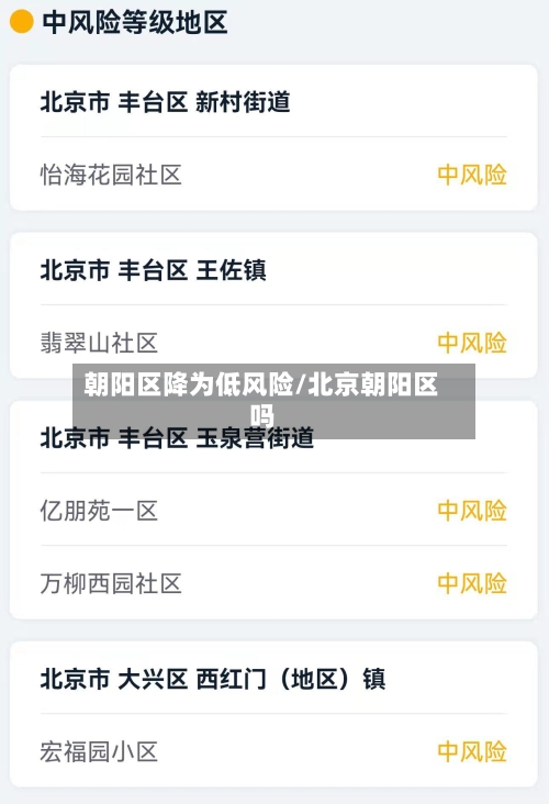 朝阳区降为低风险/北京朝阳区吗-第1张图片