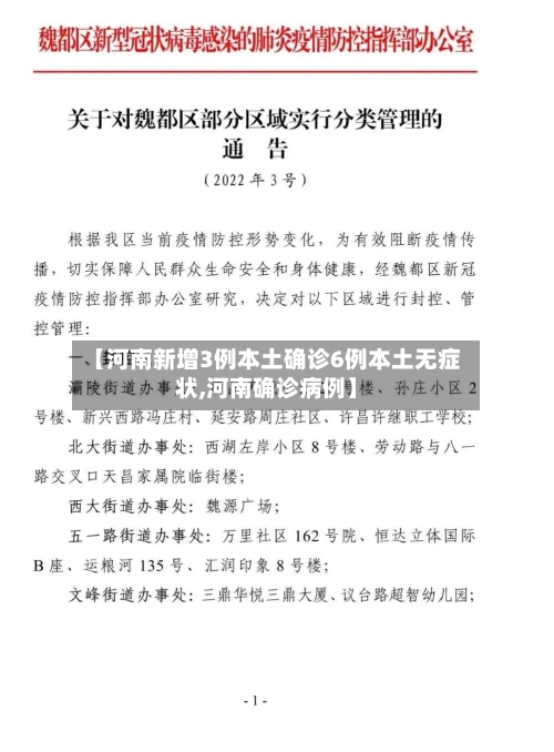 【河南新增3例本土确诊6例本土无症状,河南确诊病例】-第2张图片