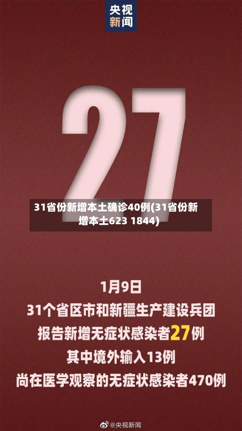 31省份新增本土确诊40例(31省份新增本土623 1844)-第1张图片