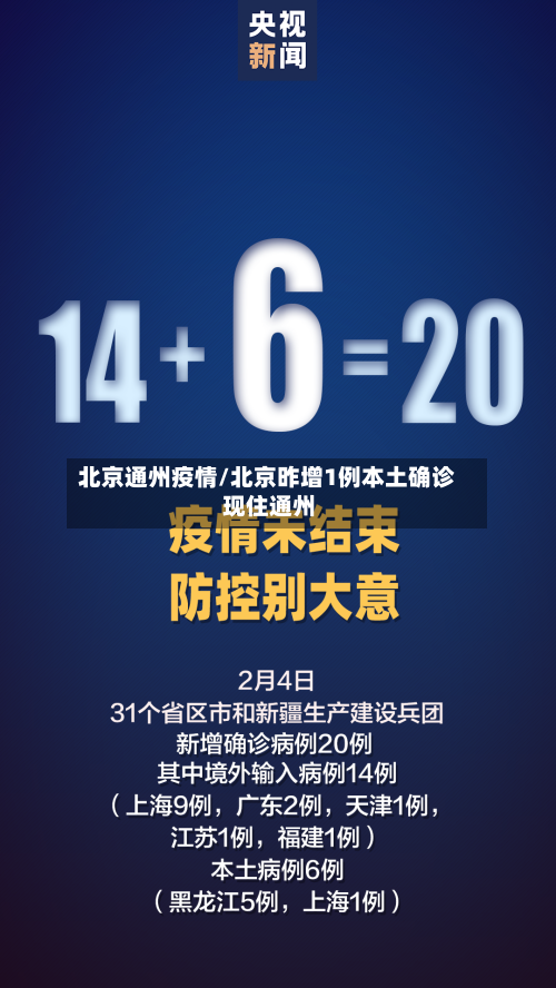 北京通州疫情/北京昨增1例本土确诊 现住通州-第1张图片