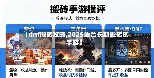 【dnf搬砖攻略,2025适合长期搬砖的手游】