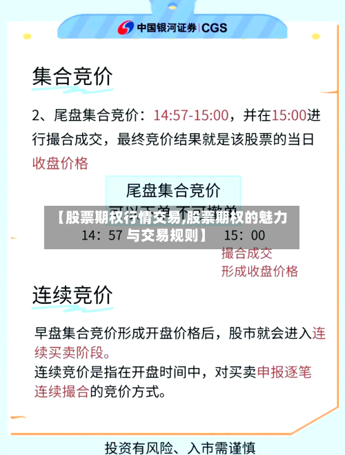 【股票期权行情交易,股票期权的魅力与交易规则】