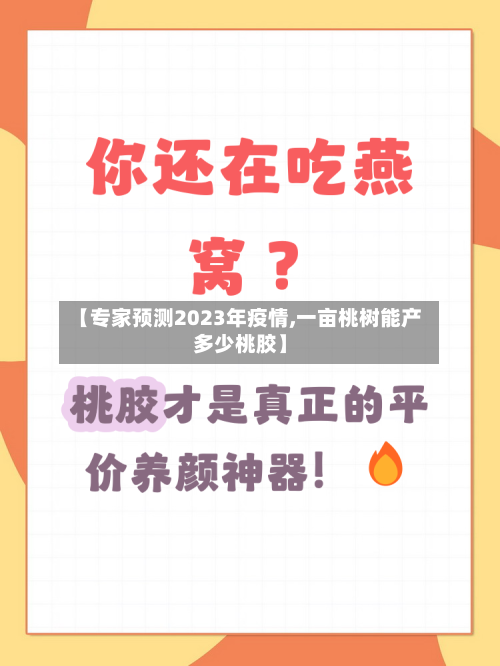 【专家预测2023年疫情,一亩桃树能产多少桃胶】-第2张图片